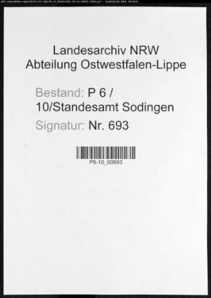 Sterberegister Standesamt Herne-Sodingen (III)