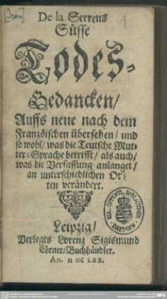 Süsse Todes-Gedancken