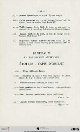 Bandeaux en tapisseries anciennes - Étoffes - Tapis d'Orient (Nr. 110-141)