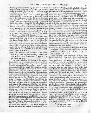 Pirna, b. Arnold und Pinther: Der Mann wie er ist, von Gustav Schilling, dem Verf. des Guido von Sohnsdom. 332 S. 8.