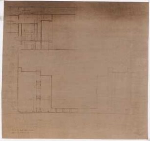 Flughafen Berlin-Tempelhof: Bauteil A-B (Halle): Teilschnitt und -grundriss [1:100]