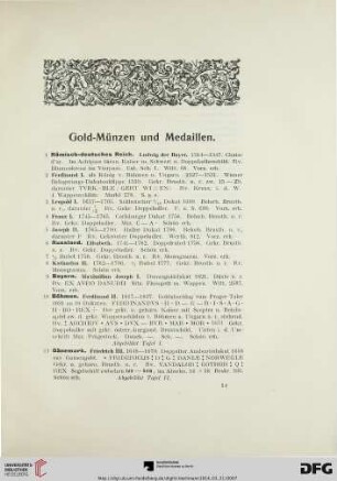 Gold-Münzen und Medaillen (Nr. 1-255)
