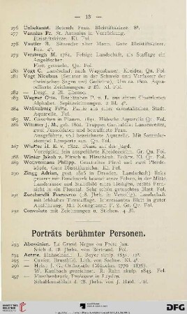 Porträts berühmter Personen (Nr. 293-303)