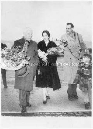 Charlie Chaplin und seine Frau Oona