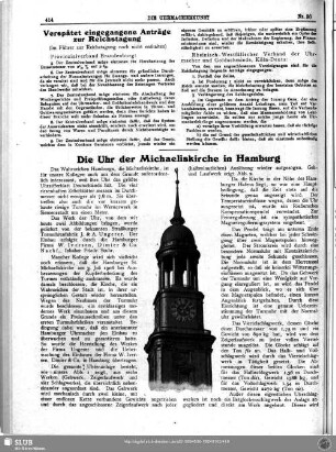 Verspätet eingegangene Anträge zur Reichstagung