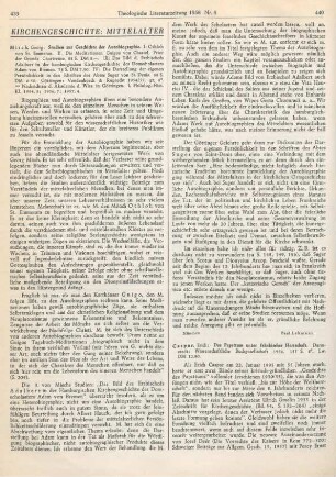 439-440 [Rezension] Misch, Georg, Studien zur Geschichte der Autobiographie