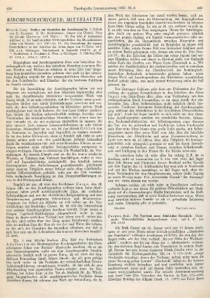 439-440 [Rezension] Misch, Georg, Studien zur Geschichte der Autobiographie