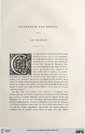 2. Pér. 3.1870: Collection San Donato : les curiosités