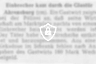 Einbrecher kam durch die Glastür