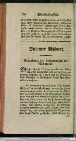 Siebenter Abschnitt. Behandlung der Krümmungen des Rückgrades