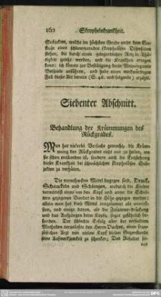 Siebenter Abschnitt. Behandlung der Krümmungen des Rückgrades