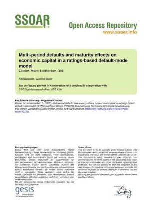 Multi-period defaults and maturity effects on economic capital in a ratings-based default-mode model
