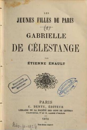 Les jeunes filles de Paris : Par Etienne Énault, 1