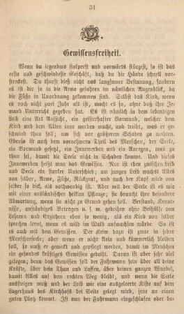 Gewissensfreiheit.