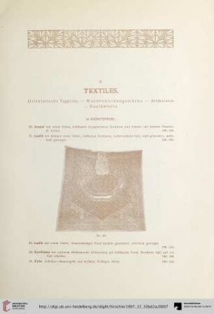 II. Textiles (Nr. 30-118)