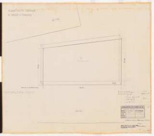 Reichsluftfahrtministerium, Berlin (Vorgängerbauten): ehemaliges Kriegsministerium: Umbau Gebäudeteil Leipziger Straße 5-6: Ausschachtung schematischer Grundriss 1:100