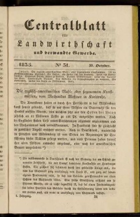1835. No. 31. 30. October