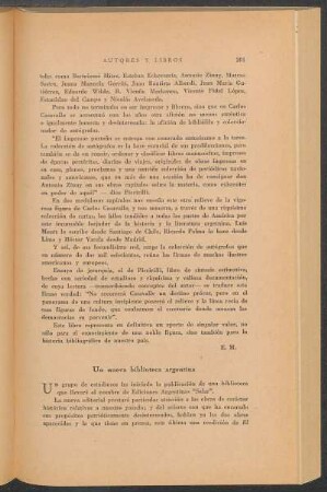 Un nueva biblioteca argentina