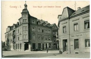 Coswig. Ecke Hauptstraße und Dresdner Straße