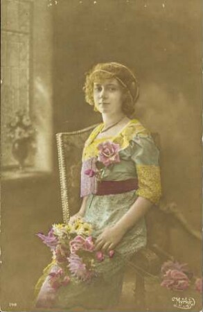 [Mädchen mit Blumen]