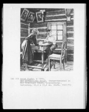 Der erfreuliche Brief (Hergottswinkel in der Grabinger Baude, Brunnenberg)