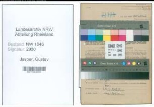 Entnazifizierung Gustav Jasper , geb. 09.04.1890 (Sattler)