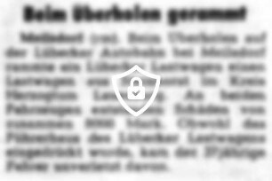 Beim Überholen gerammt