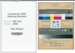 Entnazifizierung Eduard Doin, geb. 22.01.1921 (Angest.)
