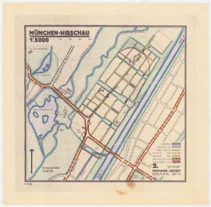 Bebauungsplan München-Hirschau: Strukturzeichnung zum Grundplan 1:5000