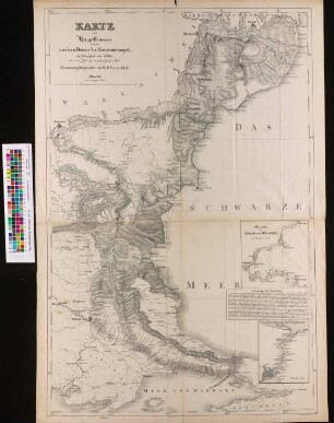 Karte der Hauptstrassen von der niedern Donau bis Constantinopel
