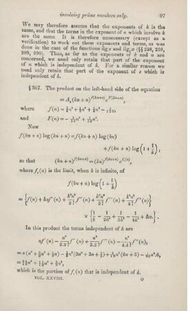 Products and series involving prime numbers only. [Fortsetzung].