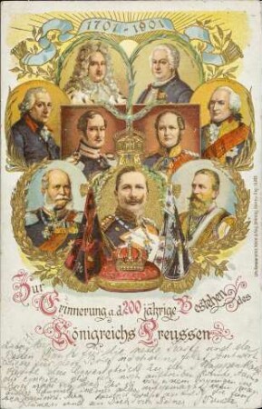 1701-1901 - Zur Erinnerung an das 200jährige Bestehen des Königreichs Preussen