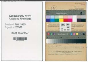 Entnazifizierung Guenther Kruft , geb. 13.07.1919 (Bergbaubeflissener)
