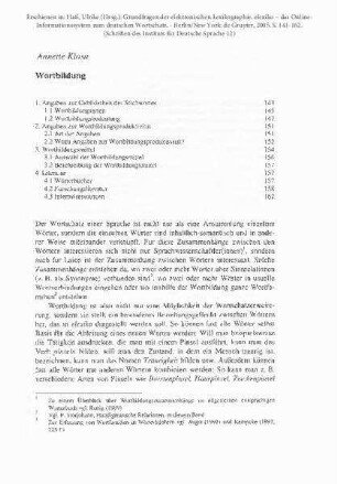 Wortbildung