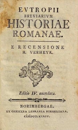 Evtropii Breviarivm Historiae Romanae