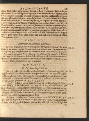 Ad Caput IX. De Potestate Imperatoris.