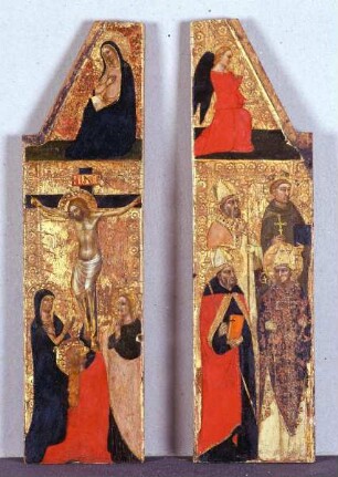 Vier Heilige, Kreuzigung Christi und Verkündigung an Maria, Folio 00065