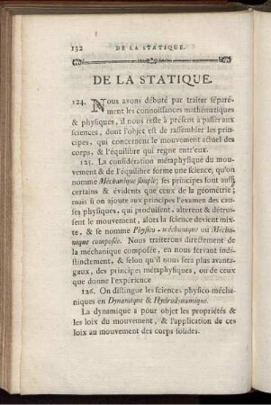 De la Statique.