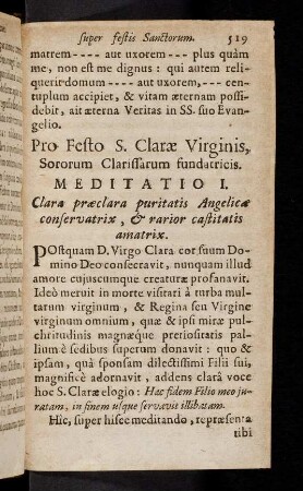 519-526, Pro Festo S. Clarae Virginis, Sororum Clarissarum ...