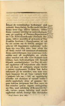 Årsberättelse om technologiens framsteg. 1837