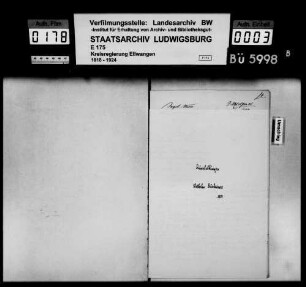 Auswanderungen, Dunstelkingen