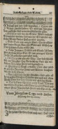 Vom Jüngsten Tage und Auferstehung der Todten. 310. - 321.