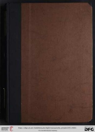 62: Nassauische Annalen: Jahrbuch des Vereins für Nassauische Altertumskunde und Geschichtsforschung
