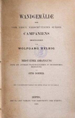 Wandgemälde der vom Vesuv verschütteten Städte Campaniens, [1]. [Text]