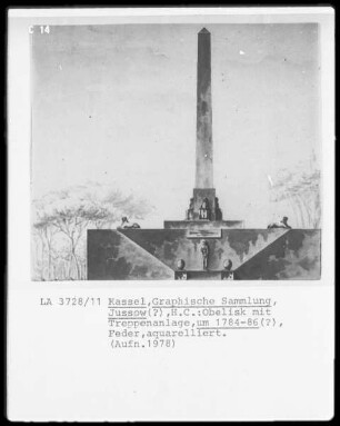 Obelisk mit Treppenanlage