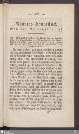 Neuntes Hauptstück. Von der Seidenfärberei