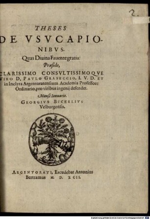 Theses de usucapionibus