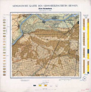 [5917] Kelsterbach, Geologische Karte des Grossherzogthums Hessen