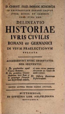Delineatio historiae iuris civilis romani et germanici