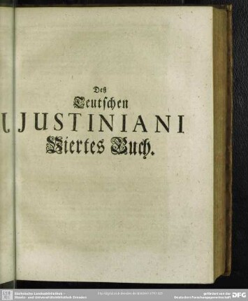 Deß Deutschen Justiniani Viertes Buch